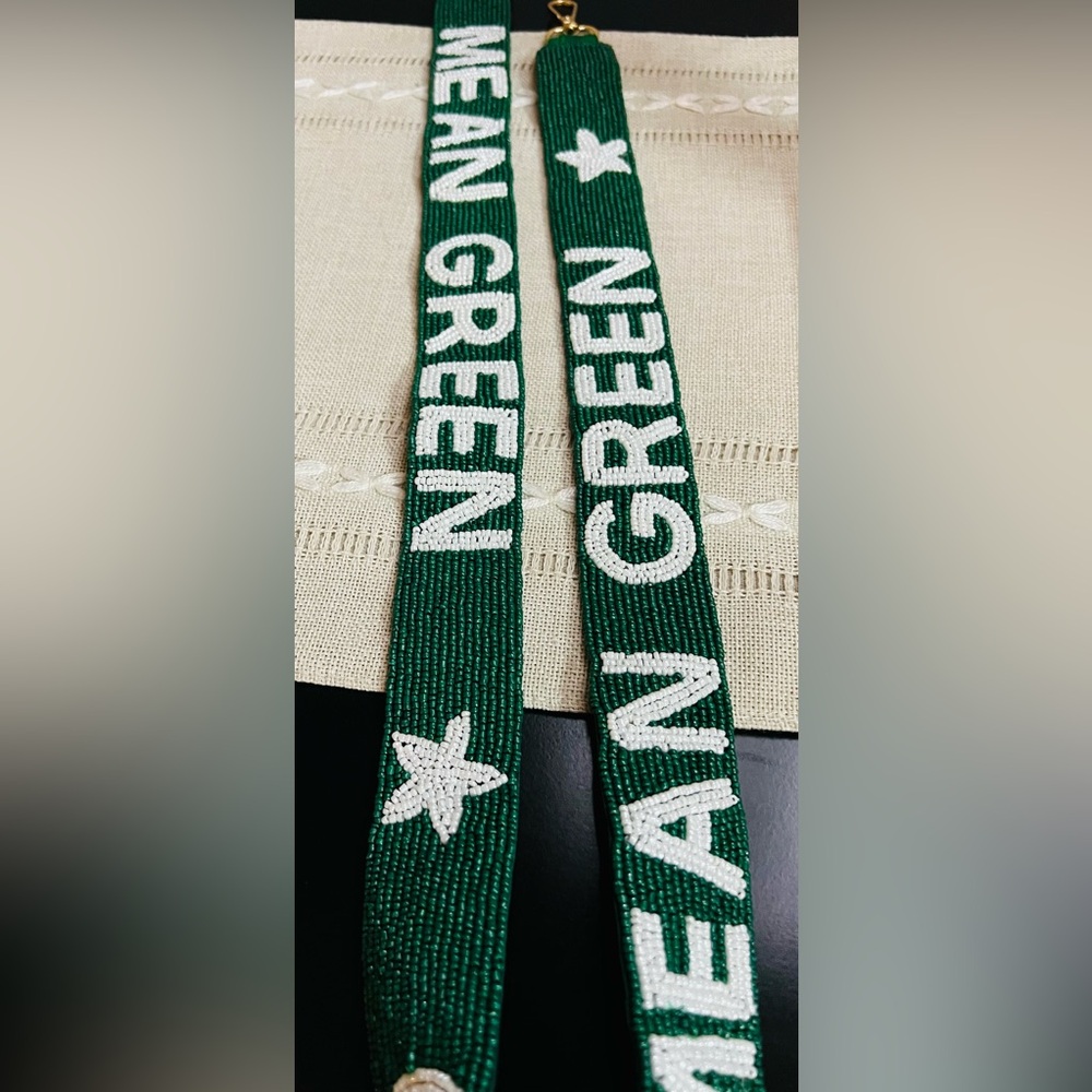Mean Green North Texas Purse Strap University School College Game Day UNT new